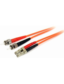 StarTech.com 2m Fiber Optic Cable - Multimode Duplex 62.5/125 - LSZH - LC/ST - OM1 - LC to ST Fiber Patch Cable - Connect fiber 