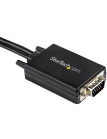 StarTech.com 10ft VGA to HDMI Converter Cable with USB Audio Support - 1080p Analog to Digital Video Adapter Cable - Male VGA to