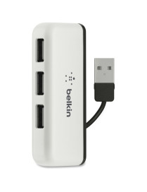 Belkin 4-Port Travel Hub - USB - External - 4 USB Port(s) - 4 USB 2.0 Port(s) - Mac