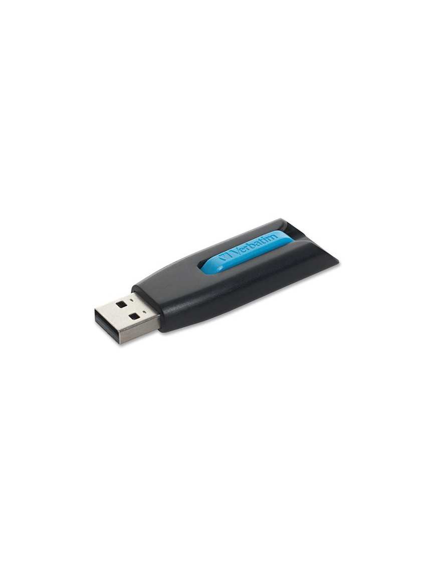 Verbatim Microban Store 'n' Go V3 USB Drive - 16 GB - USB 3.2 (Gen 1) Type A - Blue, Black - Lifetime Warranty - 1 Each