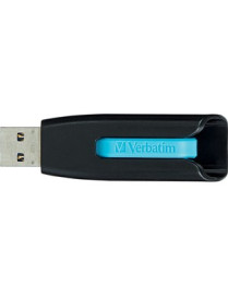 Verbatim Microban Store 'n' Go V3 USB Drive - 16 GB - USB 3.2 (Gen 1) Type A - Blue, Black - Lifetime Warranty - 1 Each