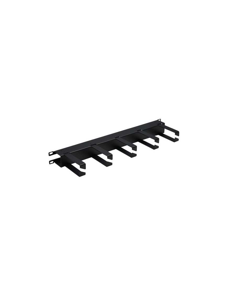 Tripp Lite Horizontal Cable Manager - Metal Rings, Black, 1U - Horizontal Cable Manager - Black - 1U Rack Height - Cold Rolled S