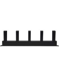 Tripp Lite Horizontal Cable Manager - Metal Rings, Black, 1U - Horizontal Cable Manager - Black - 1U Rack Height - Cold Rolled S