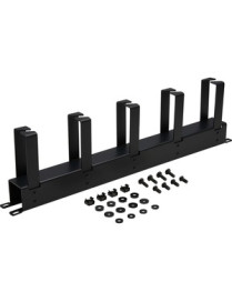 Tripp Lite Horizontal Cable Manager - Metal Rings, Black, 1U - Horizontal Cable Manager - Black - 1U Rack Height - Cold Rolled S