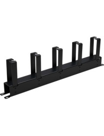 Tripp Lite Horizontal Cable Manager - Metal Rings, Black, 1U - Horizontal Cable Manager - Black - 1U Rack Height - Cold Rolled S