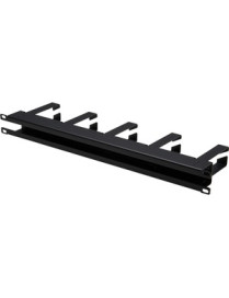 Tripp Lite Horizontal Cable Manager - Metal Rings, Black, 1U - Horizontal Cable Manager - Black - 1U Rack Height - Cold Rolled S