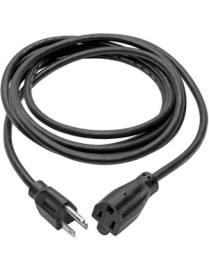 Tripp Lite 15ft Power Cord Extension Cable 5-15P to 5-15R 10A 18AWG 15' - 120 V AC10 A - Black - 15 ft Cord Length