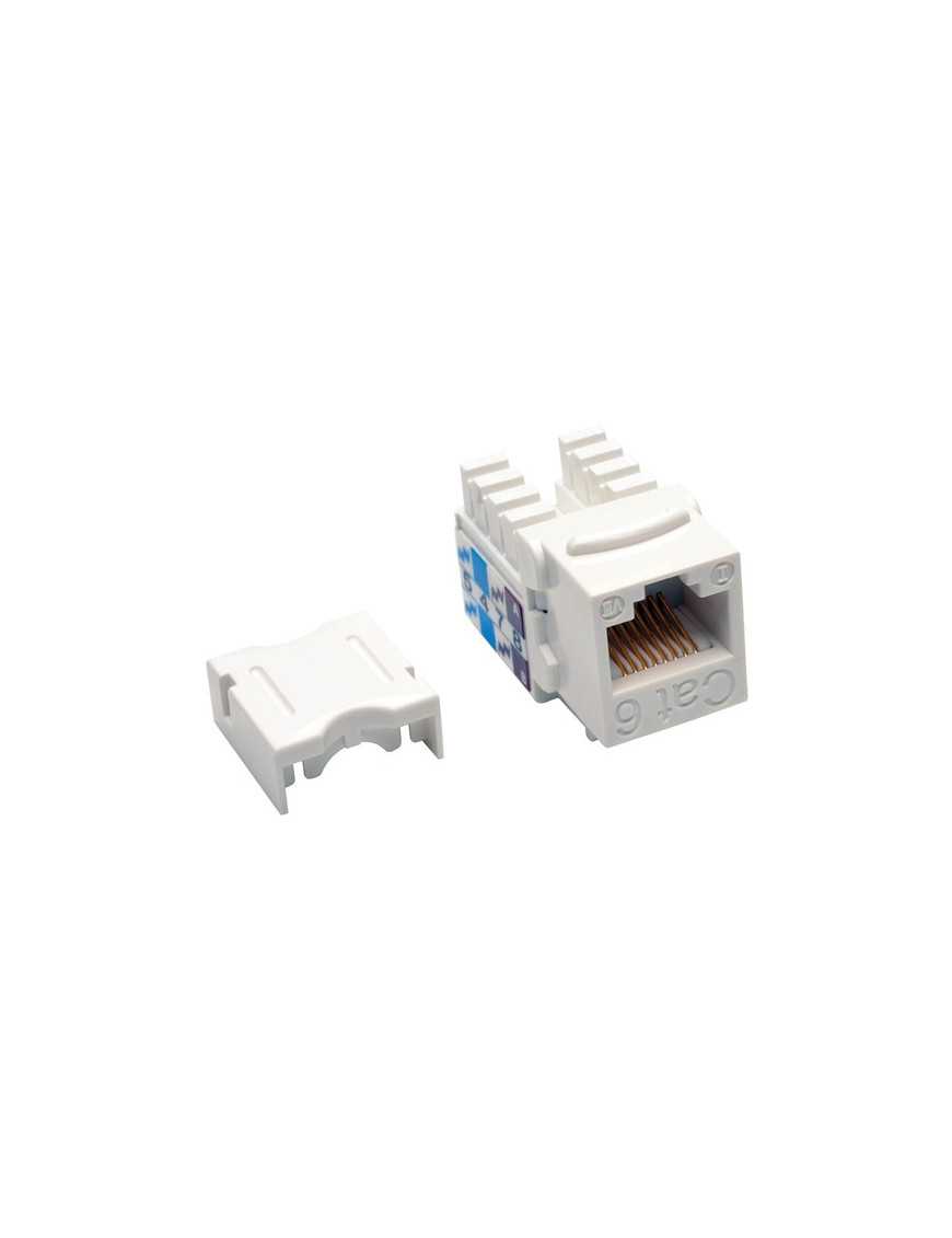 Tripp Lite Cat. 6/Cat. 5e 110 Punch Down Keystone Jack - 1 x RJ-45 Network Female - White - TAA Compliant