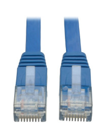 Tripp Lite N201-025-BL-FL Cat6 Patch Cable - Category 6 - 25ft - 1 x RJ-45 Male Network - 1 x RJ-45 Male Network - Blue