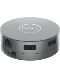 Dell 6-in-1 USB-C Multiport Adapter - DA305 - for Monitor/Notebook/Projector/Keyboard/Mouse/Headset/Flash Drive - 90 W - USB Typ