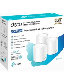 Tp Link TP-Link Deco X50(3-pack) - AX3000 Whole Home Mesh Wi-Fi 6 System 3-Pack - Dual Band - 2.40 GHz ISM Band - 5 GHz UNII Ban