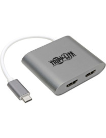 Tripp Lite U444-06N-2H-MST HDMI/USBAudio/Video Adapter - 1 x USB Type C USB 3.1 Thunderbolt 3 Male - 2 x HDMI HDMI 1.4 Digital A