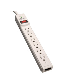 Tripp Lite Protect It TLP608TEL 6-Outlets Surge Suppressor - 6 x NEMA 5-15R - 1.88 kVA - 990 J - 125 V AC Input - 125 V AC Outpu