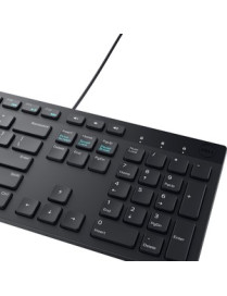 Dell Wired Keyboard and Mouse - KM300C - USB Keyboard - Black - USB Cable Mouse - Optical - 1000 dpi - 3 Button - Black - Mute, 