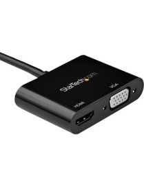 StarTech.com Mini DisplayPort to HDMI VGA Adapter - mDP 1.2 HBR2 to HDMI 2.0 4K 60Hz or VGA Video Monitor Converter - TB2 Compat