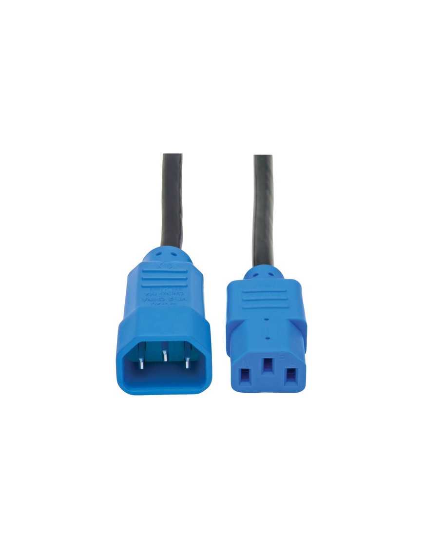 Tripp Lite 4ft Computer Power Cord Extension Cable C14 to C13 Blue 10A 18AWG 4' - For Computer, Monitor, Printer - 125 V AC10 A 