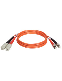 Tripp Lite Fiber Optic Duplex Patch Cable - SC Male - ST Male - 15m - Orange