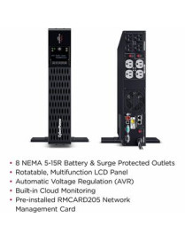 Cyber Power CyberPower Smart App Sinewave PR1500RT2UCN 1500VA Rack/Tower UPS - 2U Rack/Tower - AVR - 3 Hour Recharge - 6.50 Minu