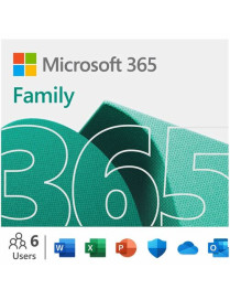 Microsoft 365 Family - Subscription - 1 Year - Medialess