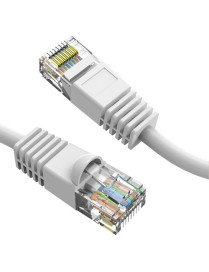 Axiom Memory Axiom 1FT CAT6 UTP 550mhz Patch Cable Snagless Molded Boot (White) - 1 ft Category 6 Network Cable for Network Devi