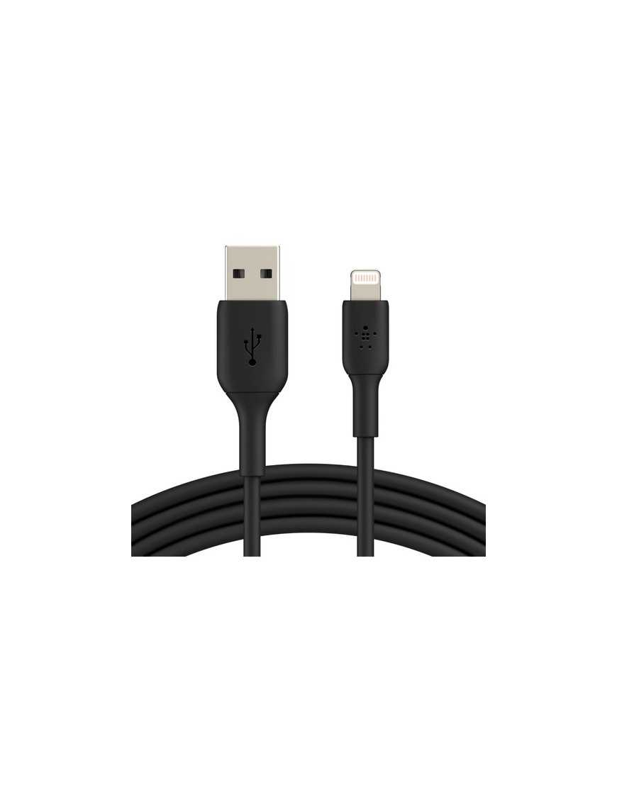 Belkin BoostCharge Lightning to USB-A Cable (1 meter / 3.3 foot, Black) - 3.3 ft Lightning/USB Data Transfer Cable - First End: 