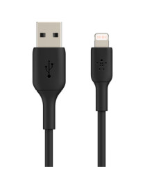 Belkin BoostCharge Lightning to USB-A Cable (1 meter / 3.3 foot, Black) - 3.3 ft Lightning/USB Data Transfer Cable - First End: 