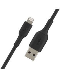 Belkin BoostCharge Lightning to USB-A Cable (1 meter / 3.3 foot, Black) - 3.3 ft Lightning/USB Data Transfer Cable - First End: 