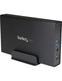 StarTech.com 3.5in Black USB 3.0 External SATA III Hard Drive Enclosure with UASP - Portable External HDD - Turn a 3.5" SATA Har