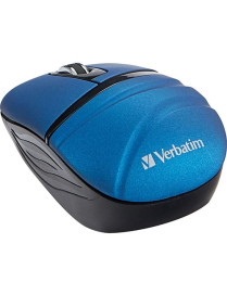 Verbatim Wireless Mini Travel Mouse, Commuter Series - Blue - Optical - Wireless - Radio Frequency - 2.40 GHz - Blue - 1000 dpi 