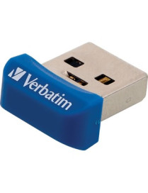 Verbatim 64GB Store 'n' Stay Nano USB 3.0 Flash Drive - Blue - 64 GB - USB 3.2 (Gen 1) - Blue - Lifetime Warranty - 1 Each