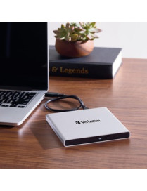 Verbatim Portable Blu-ray Writer - External - BD-R/RE Support/24x CD Write/6x BD Write/8x DVD Write - USB 3.2 Gen 1