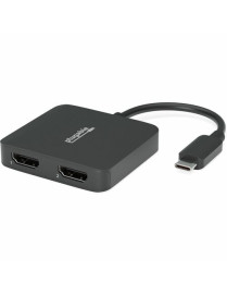 Plugable USB C to HDMI Adapter for Dual Monitors - 4K 60Hz USB C Hub for Windows and Chromebook, Driverless