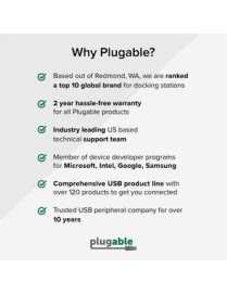 Plugable USB C to HDMI Adapter for Dual Monitors - 4K 60Hz USB C Hub for Windows and Chromebook, Driverless