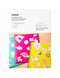 cricut Printable Sticker Paper - US Letter (8 ct) - Letter - 8 1/2" x 11" - 8 / Box - 8 Sheets - Printable, Precision-cut, Textu