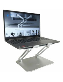 Amer Networks Amer Mounts Notebook Stand - Up to 15.6" Screen Support - Aluminum Alloy - Silver