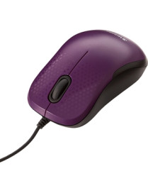 Verbatim Silent Corded Optical Mouse - Purple - Optical - Cable - Purple - USB - Scroll Wheel - 3 Button(s)