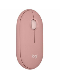 Logitech Pebble 2 M350s Mouse - Optical - Wireless - Bluetooth - Tonal Rose - 4000 dpi - Scroll Wheel - 3 Button(s) - Symmetrica