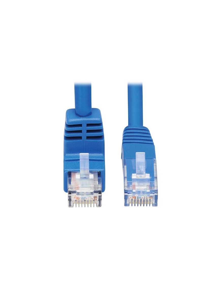 Tripp Lite by Eaton N204-015-BL-DN Down-Angle Cat6 Ethernet Cable - 15 ft., M/M, Blue - 15 ft Category 6 Network Cable for Netwo