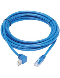 Tripp Lite by Eaton N204-015-BL-DN Down-Angle Cat6 Ethernet Cable - 15 ft., M/M, Blue - 15 ft Category 6 Network Cable for Netwo