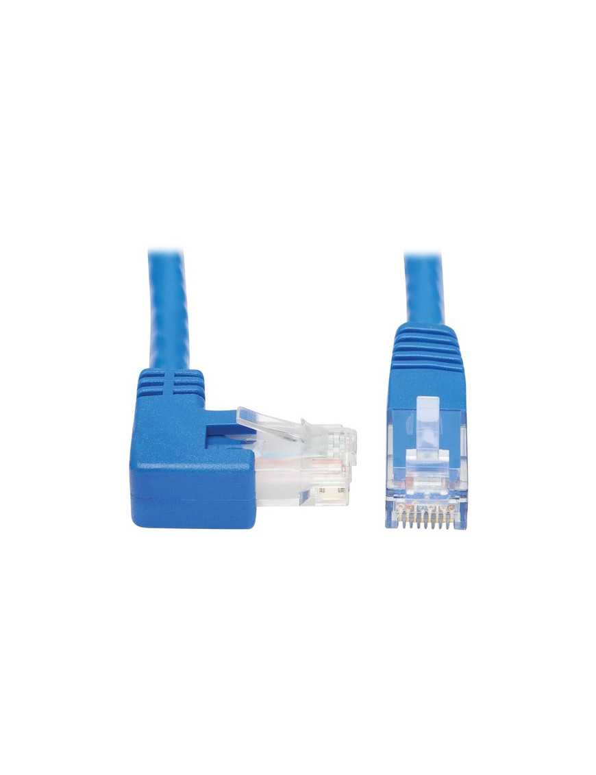 Tripp Lite by Eaton N204-015-BL-RA Right-Angle Cat6 Ethernet Cable - 15 ft., M/M, Blue - 15 ft Category 6 Network Cable for Netw