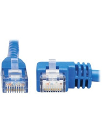 Tripp Lite by Eaton N204-015-BL-RA Right-Angle Cat6 Ethernet Cable - 15 ft., M/M, Blue - 15 ft Category 6 Network Cable for Netw