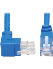 Tripp Lite by Eaton N204-015-BL-UP Up-Angle Cat6 Ethernet Cable - 15 ft., M/M, Blue - 15 ft Category 6 Network Cable for Network