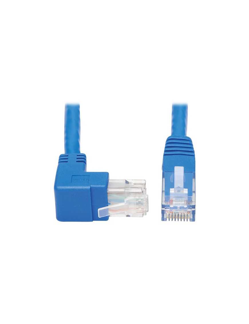 Tripp Lite by Eaton N204-015-BL-UP Up-Angle Cat6 Ethernet Cable - 15 ft., M/M, Blue - 15 ft Category 6 Network Cable for Network