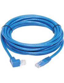 Tripp Lite by Eaton N204-015-BL-UP Up-Angle Cat6 Ethernet Cable - 15 ft., M/M, Blue - 15 ft Category 6 Network Cable for Network