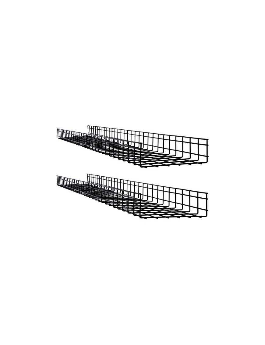 Tripp Lite by Eaton Wire Mesh Cable Tray - 300 x 100 x 1500 mm (12 in. x 4 in. x 5 ft.), 2-Pack - Cable Tray - Black Powder Coat