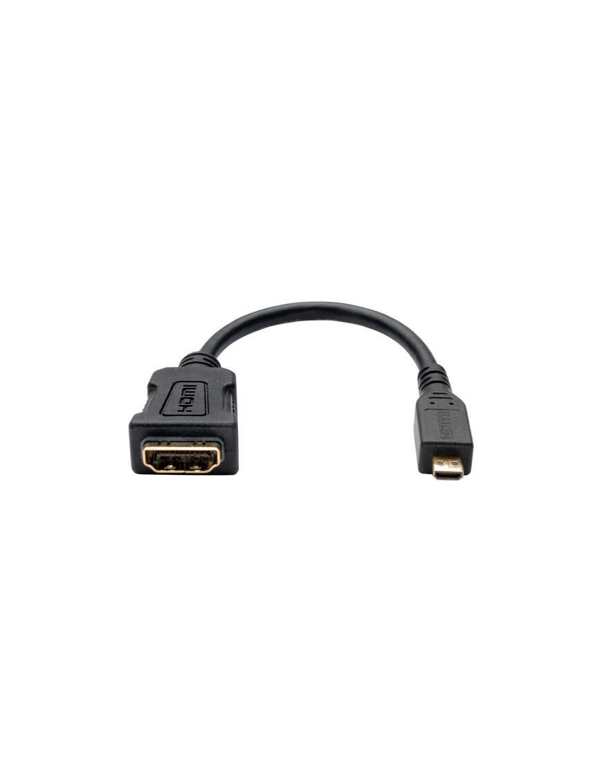 Tripp Lite 6in Micro HDMI to HDMI Adapter Converter HDMI Male Type D to HDMI Female M/F 6" - 6" HDMI/Micro HDMI A/V Cable for Au