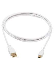 Tripp Lite Safe-IT USB-A to USB Mini-B Antibacterial Cable (M/M), USB 2.0, White, 6 ft. - 6 ft Mini USB/USB Data Transfer Cable 