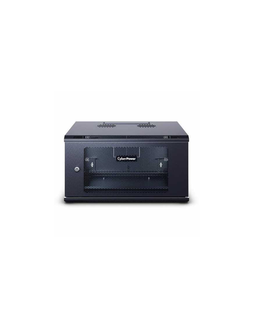 Cyber Power CyberPower CR6U61003 Wall Mount Enclosure - For Switch, Patch Panel - 6U Rack Height - Wall Mountable - Black - Meta