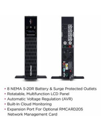 Cyber Power CyberPower Smart App Sinewave PR2200RTXL2UC 2200VA Rack/Tower UPS - 2U Rack/Tower - AVR - 3 Hour Recharge - 3.20 Min