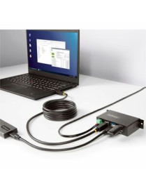 StarTech.com 4-Port Managed USB Hub, Heavy Duty Metal Industrial Housing, ESD & Surge Protection, Wall/Desk/Din-Rail Mountable, 